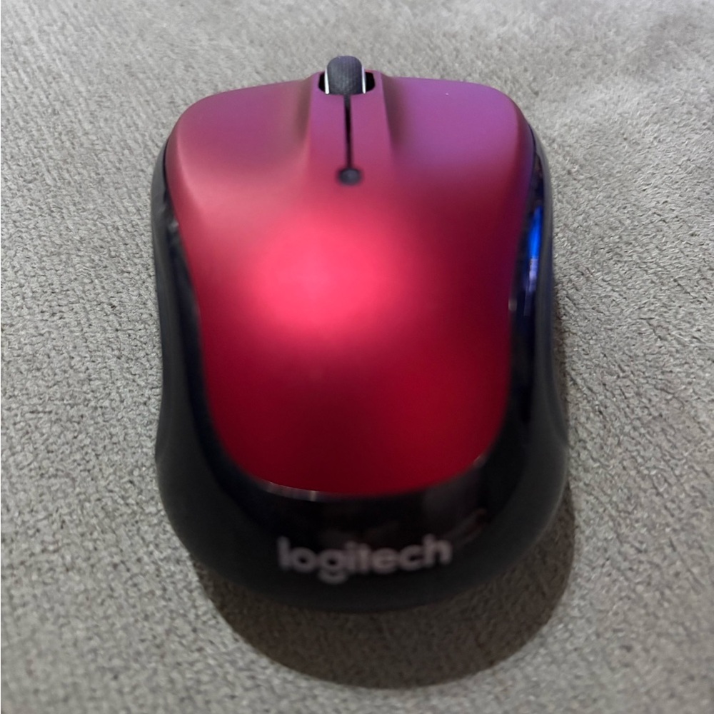 Logitech Black and Red Wireless Mouse